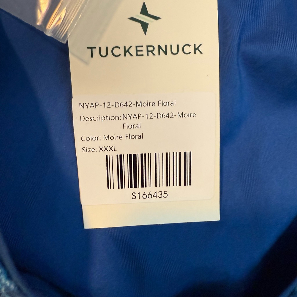 NEW Women's Tuckernuck Dress XXXL Blue Moire Floral - Picture 6 of 7